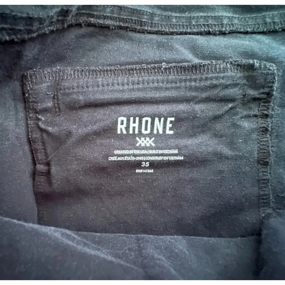 Rhone Black Stretch 5 Pocket Pants Men's Size‎ 35x30 Performance Casual Travel